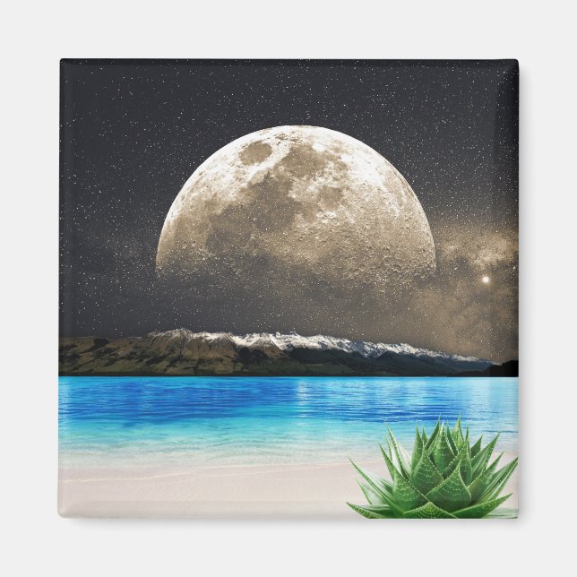 Aimant Lune Et Plage (Devant)