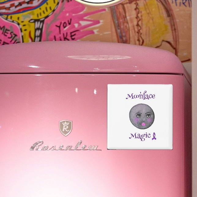 Aimant Lune face ruban violet lupus (Créateur téléchargé)