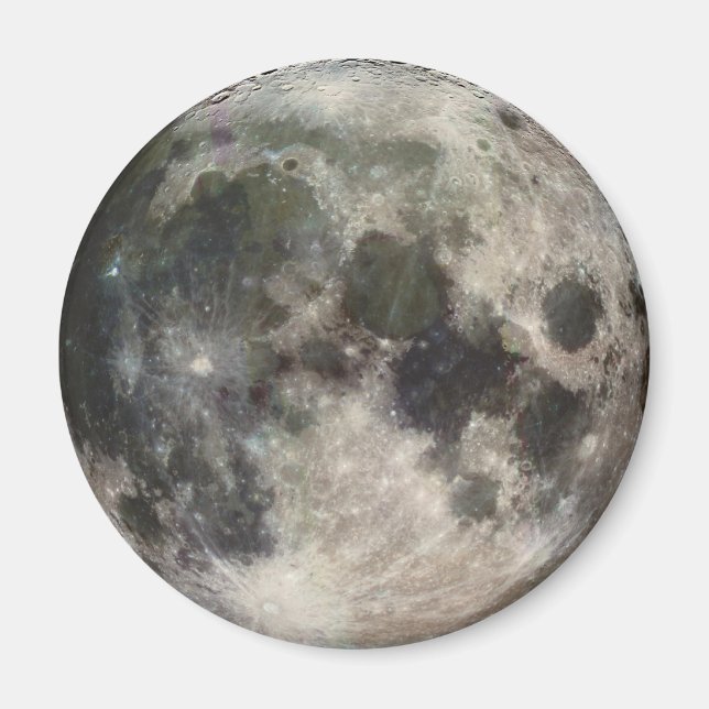 Aimant Lune lunaire photo de surface Galileo (Devant)