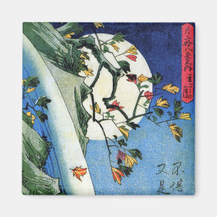 Aimant Lune sur une cascade, Hiroshige, Ukiyo-e