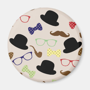 Aimant Lunettes, Casquettes et moustache