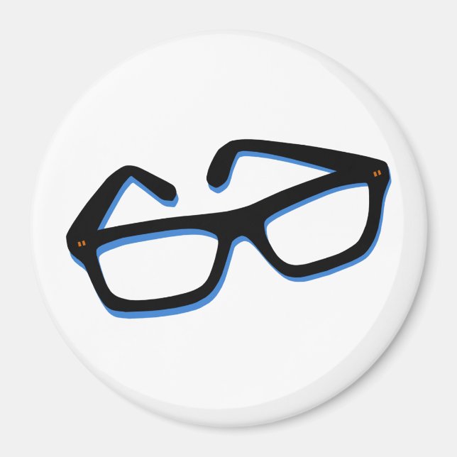 Aimant Lunettes de nerd cool (Devant)