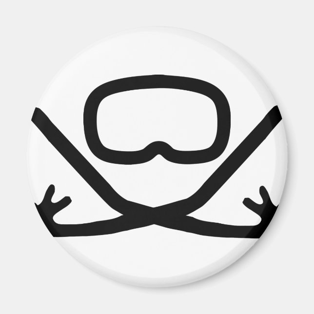 Aimant lunettes de plongée et tuba (Devant)