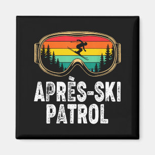 Aimant Lunettes de ski de patrouille après-ski skieur sno