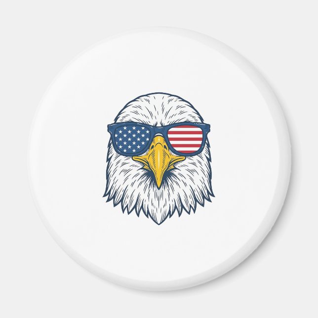 Aimant Lunettes de soleil aigle patriotique dessin vector (Devant)