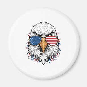 Aimant Lunettes de soleil aigle patriotique Vintage Vecto