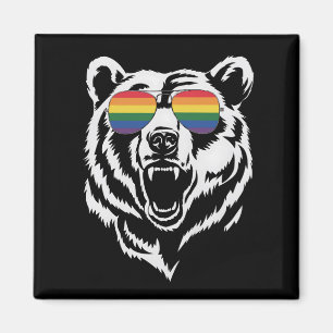 Aimant Lunettes de soleil arc-en-ciel drapeau de la fiert