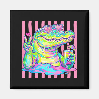 Aimant Lunettes de soleil cœur d'alligator Preppy Ed esth