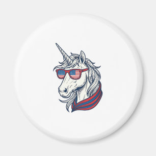 Aimant Lunettes de soleil drapeau licorne patriotique vec
