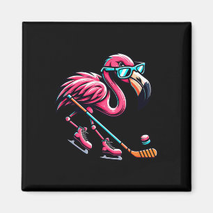 Aimant Lunettes de soleil flamant rose de style Cool Ice