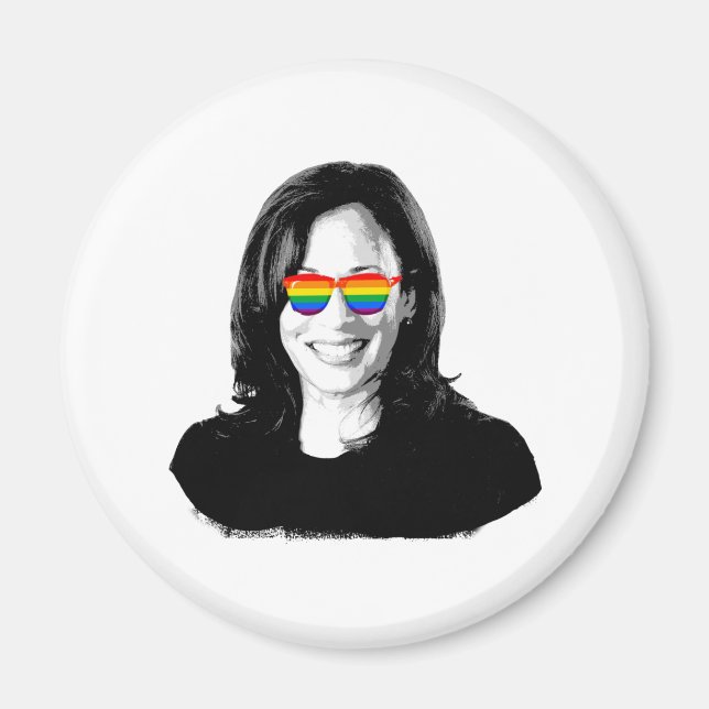 Aimant Lunettes de soleil Kamala Harris Rainbow (Devant)
