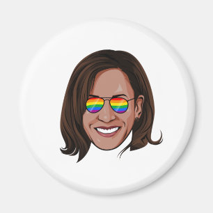 Aimant Lunettes de soleil Kamala Harris Rainbow