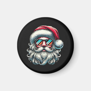 Aimant Lunettes de soleil rétro visage du Père Noël Noël