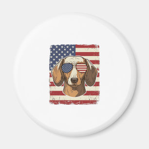 Aimant Lunettes de soleil vectorielles vintage patriotiqu