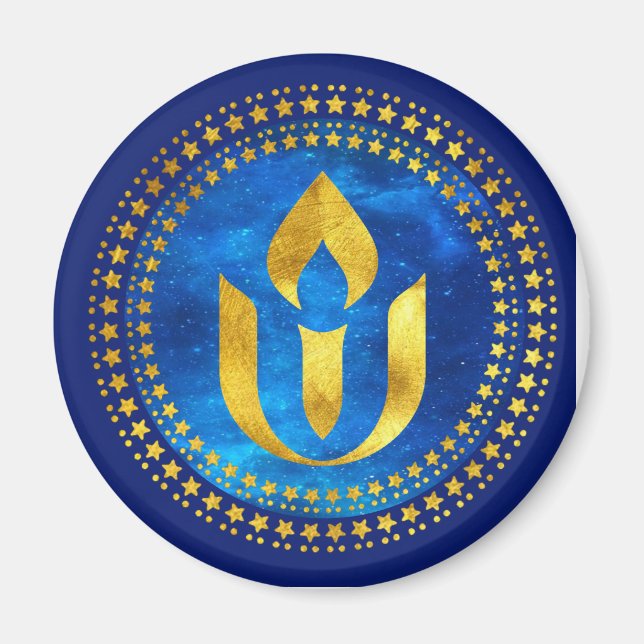 Aimant L'Universalisme Unitarien chalice dans une nuit ti (Devant)