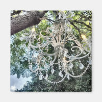 Lustre Chic en cristal blanc