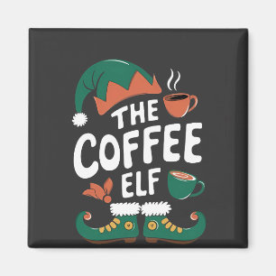 Aimant Lutin de café Noël drôle de caféine Amoureux de No