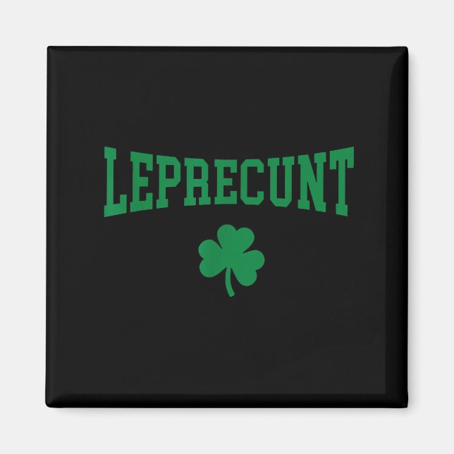 Aimant Lutin irlandais St Patrick drôle shamrock (Devant)
