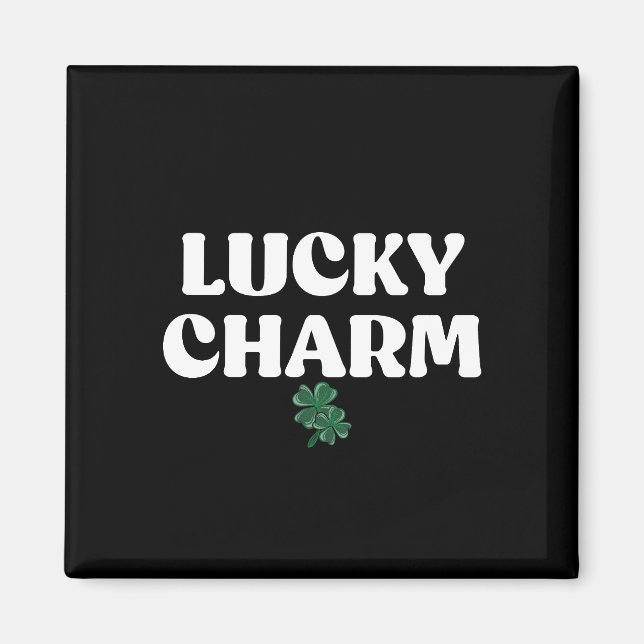 Aimant Lutin Trèfle Chanceux Fête de la Saint-Patrick (Devant)