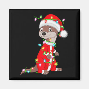 Aimant Lutre Guirlande de Noël Costume de Père Noël Anima