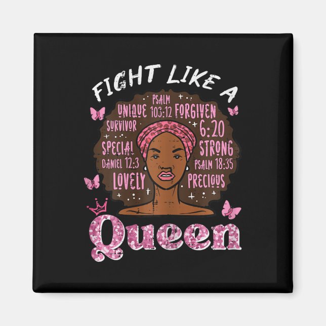 Aimant Lutte contre le cancer du sein comme Queen Afro Su (Devant)