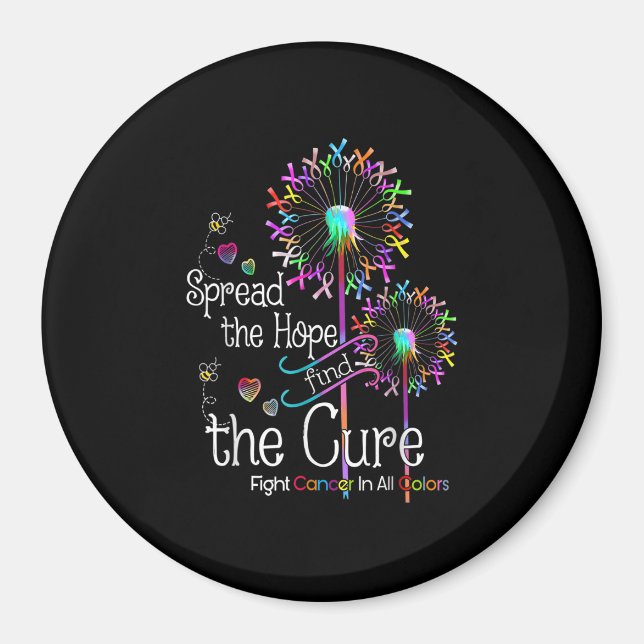 Aimant Lutter Contre Le Cancer Dans Tous Les Rubans Coule (Devant)