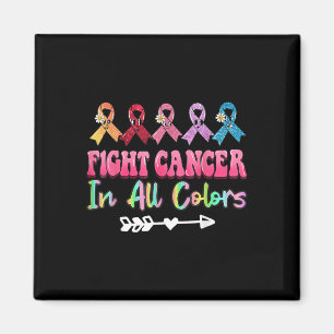 Aimant Lutter contre le cancer dans toutes les couleurs S