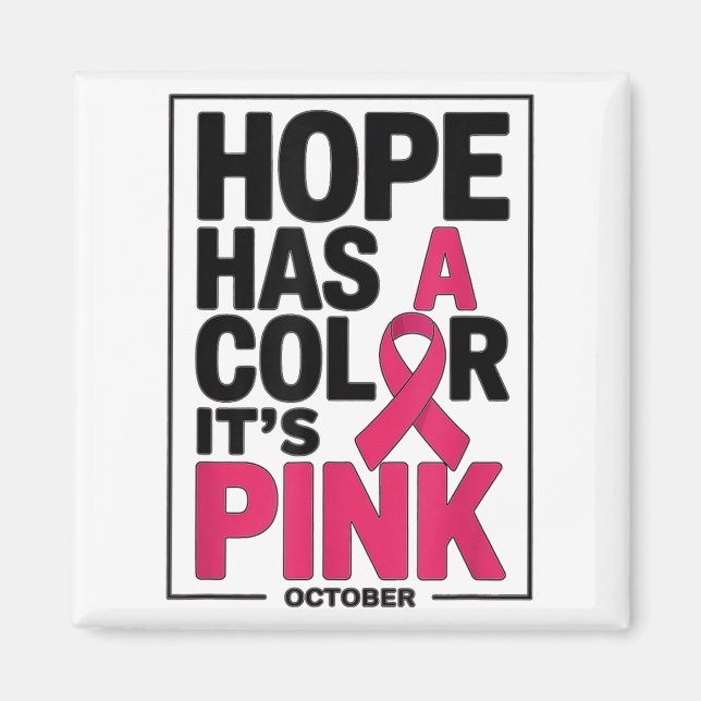 Aimant Lutter contre le cancer du sein Mois pour les fill (Devant)