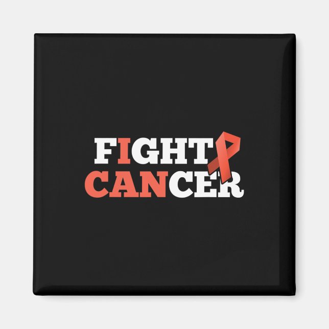 Aimant Lutter contre le cancer leucémie Orange Support Ri (Devant)