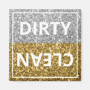 Aimant Luxe Gold Parties scintillant argent brillant lave