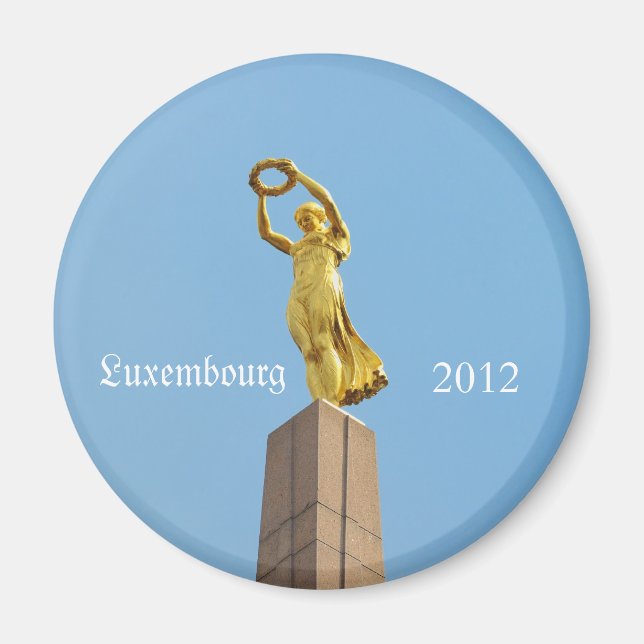 Aimant Luxembourg ville Lady en or (Devant)