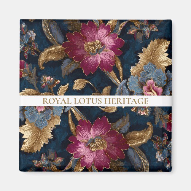 Aimant Luxury Floral Vintage Royal (Devant)