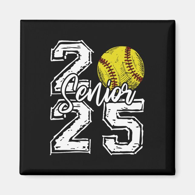 Aimant Lycéenne de softball de la promotion 2025 2025 Ret (Devant)