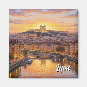 Aimant Lyon France Basilique Sunset Travel