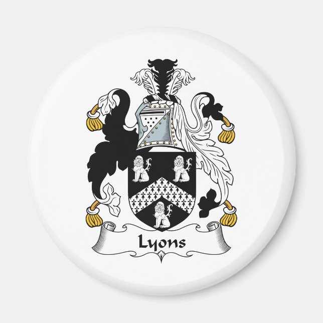 Aimant Lyons Family Crest (Devant)