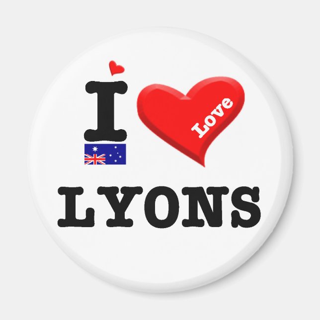 Aimant LYONS - I Love (Devant)