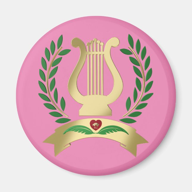 Aimant Lyre d'or (Devant)
