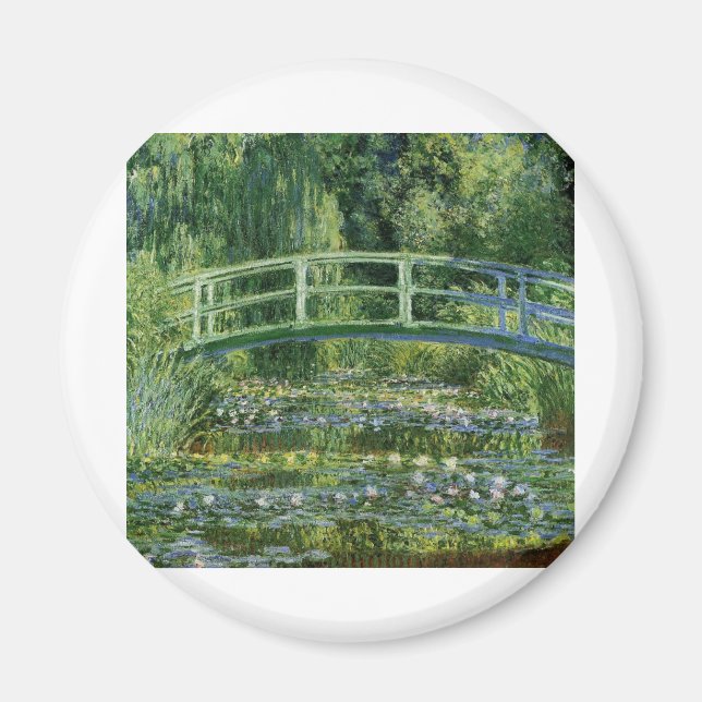 Aimant Lys à eau Claude Monet et pont japonais (Devant)