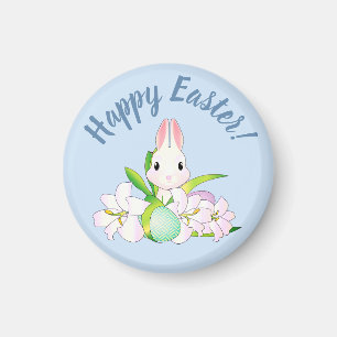 Aimant Lys de Pâques et Bunnies sucrés