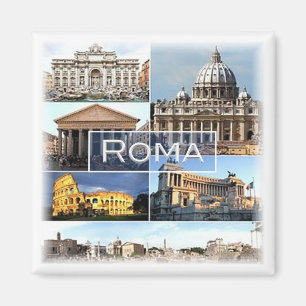 Aimant LZO010 mosaïque de ROMA, Lazio, Italie, Réfrigérat