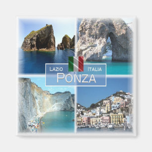 Aimant LZO018 PONZA - Mosaïque - Latium - Italie - Frigo