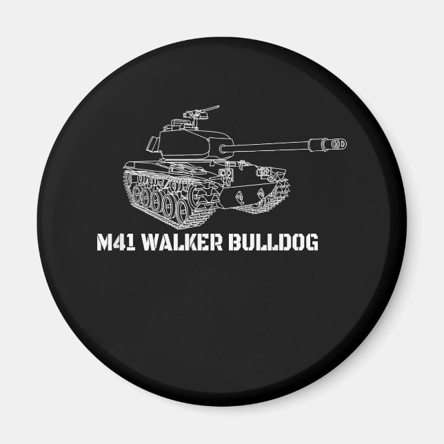 Aimant M41 Walker Bulldog American Light Army Tank Don (Devant)