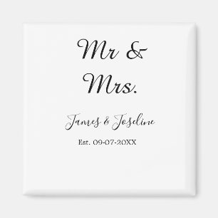 Aimant M. et Mme ajoutent le nom est. Date année couple m