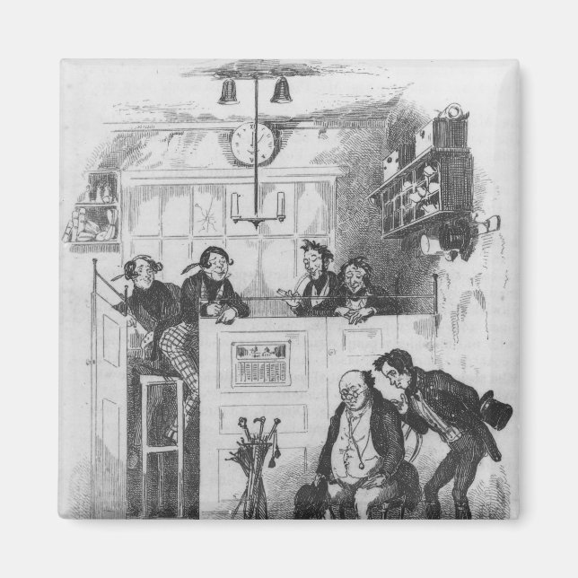 Aimant M. Pickwick et Sam dans le bureau du procureur (Devant)