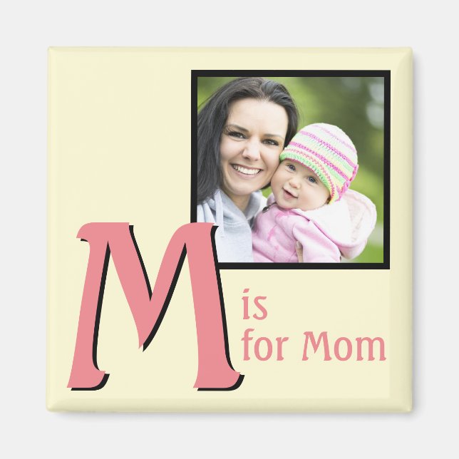 Aimant M pour maman (Devant)