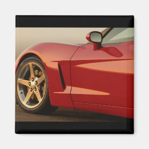 Aimant Ma Corvette rouge