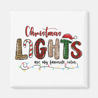 Aimant Ma Couleur Préférée Est Les Lumières De Noël
