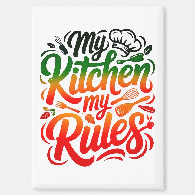 Aimant Ma cuisine Mes règles (Recto)