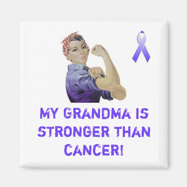Aimant Ma grand-mère est plus forte que le cancer ! (Devant)