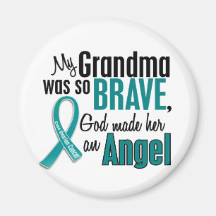 Aimant Ma grand-mère est un ange 1 cancer de l'ovaire